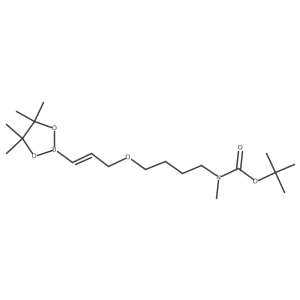 tert-Butyl (E)-methyl(4-((3-(4,4,5,5-tetramethyl-1,3,2-dioxaborolan-2-yl)allyl)oxy)butyl)carbamate Structure