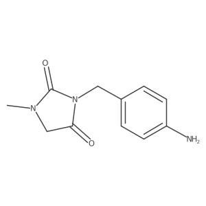 3-[(4-Aminophenyl)methyl]-1-methyl-2,4-imidazolidinedione结构式