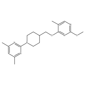 4,6-Dimethyl-2-[4-({[5-methyl-2-(methylsulfanyl)pyrimidin-4-yl]oxy}methyl)piperidin-1-yl]pyrimidine Structure