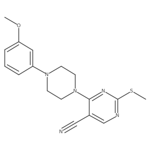 4-[4-(3-Methoxyphenyl)piperazin-1-yl]-2-(methylsulfanyl)pyrimidine-5-carbonitrile结构式