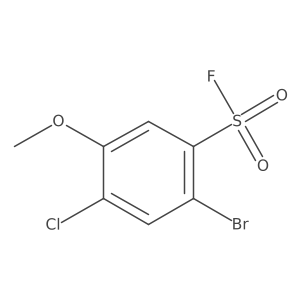 2-Bromo-4-chloro-5-methoxybenzene-1-sulfonyl fluoride Structure
