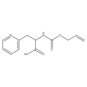 (2R)-2-(allyloxycarbonylamino)-3-(2-pyridyl)propanoic acid结构式