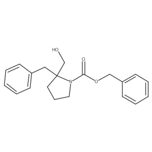 Benzyl 2-benzyl-2-(hydroxymethyl)pyrrolidine-1-carboxylate结构式