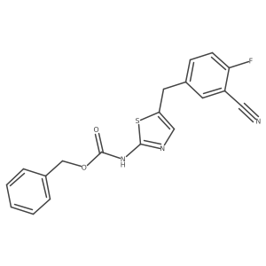 benzyl N-{5-[(3-cyano-4-fluorophenyl)methyl]-1,3-thiazol-2-yl}carbamate结构式