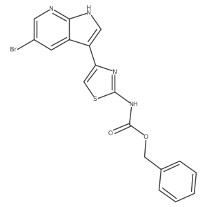 benzyl N-(4-{5-bromo-1H-pyrrolo[2,3-b]pyridin-3-yl}-1,3-thiazol-2-yl)carbamate Structure