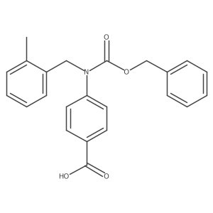 4-{[(Benzyloxy)carbonyl][(2-methylphenyl)methyl]amino}benzoic acid Structure