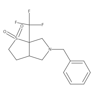 rel-(3aS,6aS)-5-Benzyl-6a-(trifluoromethyl)hexahydro-2H-thieno[2,3-c]pyrrole 1,1-dioxide Structure