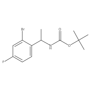 (S)-Tert-butyl (1-(2-bromo-4-fluorophenyl)ethyl)carbamate Structure