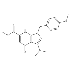 Methyl 4-hydroxy-3-isopropyl-1-(4-methoxybenzyl)-1H-pyrazolo[3,4-B]pyridine-6-carboxylate结构式