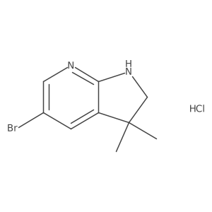 5-Bromo-3,3-dimethyl-1,2-dihydropyrrolo[2,3-b]pyridine;hydrochloride Structure