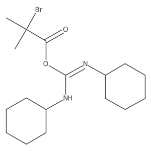N,N'-Dicyclohexylcarbamimidoyl 2-bromo-2-methylpropanoate结构式