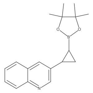 3-[trans-2-(4,4,5,5-Tetramethyl-1,3,2-dioxaborolan-2-yl)cyclopropyl]quinoline结构式