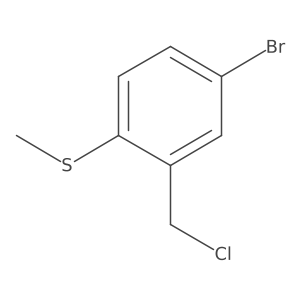 4-Bromo-2-(chloromethyl)-1-(methylsulfanyl)benzene结构式