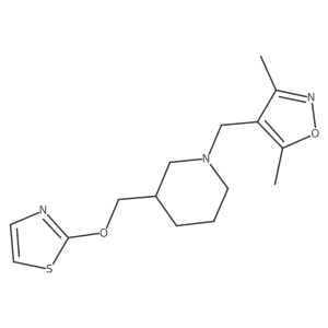 1-[(3,5-Dimethyl-1,2-oxazol-4-yl)methyl]-3-[(1,3-thiazol-2-yloxy)methyl]piperidine结构式