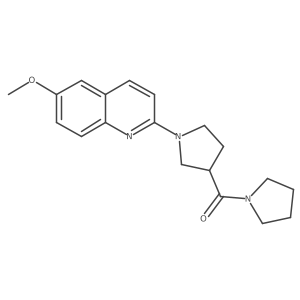 6-Methoxy-2-[3-(pyrrolidine-1-carbonyl)pyrrolidin-1-yl]quinoline结构式