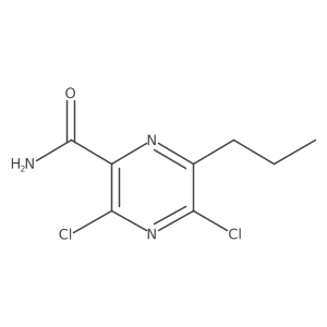 3,5-Dichloro-6-propyl-2-pyrazinecarboxamide结构式