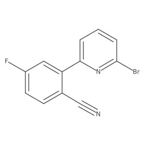 2-(6-Bromopyridin-2-yl)-4-fluorobenzonitrile结构式