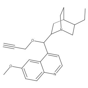 Cinchonan, 10,11-dihydro-6a(2)-methoxy-9-(2-propynyloxy)-, (8I+/-,9R)- Structure
