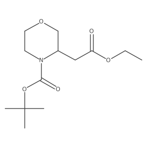 (R)-tert-Butyl 3-(2-ethoxy-2-oxoethyl)morpholine-4-carboxylate Structure