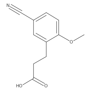 5-Cyano-2-methoxybenzenepropanoic acid结构式
