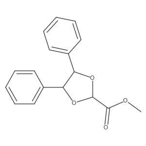 Methyl (4R,5R)-4,5-diphenyl-1,3-dioxolane-2-carboxylate结构式