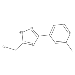 4-[5-(Chloromethyl)-1H-1,2,4-triazol-3-yl]-2-methylpyridine结构式