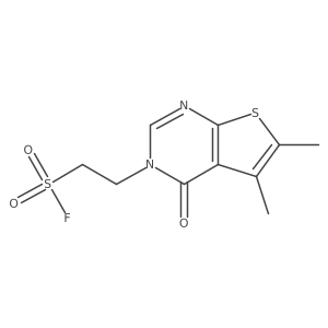 2-{5,6-dimethyl-4-oxo-3H,4H-thieno[2,3-d]pyrimidin-3-yl}ethane-1-sulfonyl fluoride结构式