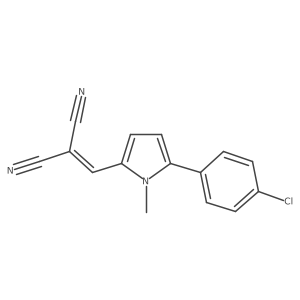 2-((5-(4-chlorophenyl)-1-methyl-1H-pyrrol-2-yl)methylene)malononitrile Structure