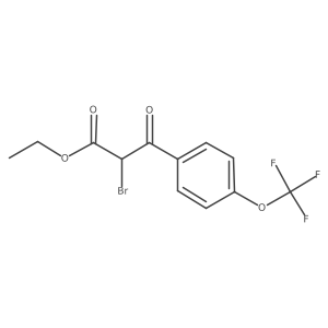 Ethyl 2-bromo-3-oxo-3-[4-(trifluoromethoxy)phenyl]propanoate结构式