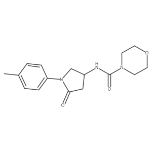 N-(5-oxo-1-(p-tolyl)pyrrolidin-3-yl)morpholine-4-carboxamide结构式