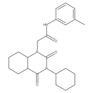 2-(3-cyclohexyl-2,4-dioxo-4a,5,6,7,8,8a-hexahydroquinazolin-1-yl)-N-(3-methylphenyl)acetamide Structure