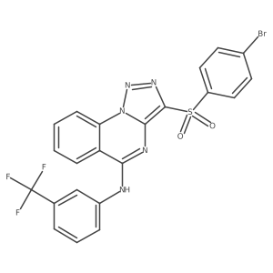 3-(4-Bromobenzenesulfonyl)-N-[3-(trifluoromethyl)phenyl]-[1,2,3]triazolo[1,5-A]quinazolin-5-amine Structure
