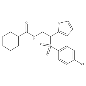 N-[2-(4-Chlorobenzenesulfonyl)-2-(thiophen-2-YL)ethyl]cyclohexanecarboxamide Structure