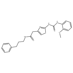 2-(2-(3-(2-methoxyphenyl)ureido)thiazol-4-yl)-N-(3-phenylpropyl)acetamide Structure