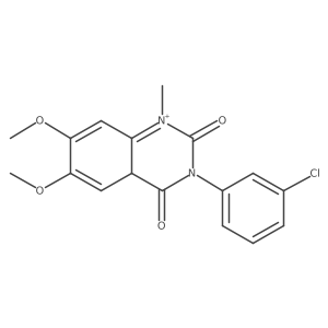 3-(3-chlorophenyl)-6,7-dimethoxy-1-methyl-4aH-quinazolin-1-ium-2,4-dione Structure