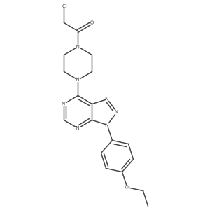 2-chloro-1-(4-(3-(4-ethoxyphenyl)-3H-[1,2,3]triazolo[4,5-d]pyrimidin-7-yl)piperazin-1-yl)ethanone结构式
