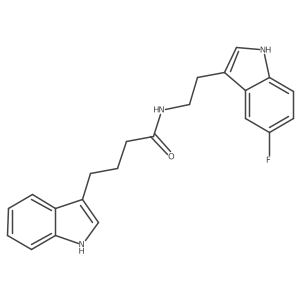 N-[2-(5-fluoro-1H-indol-3-yl)ethyl]-4-(1H-indol-3-yl)butanamide Structure