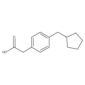 2-(4-(Pyrrolidin-1-ylmethyl)phenyl)acetic acid结构式