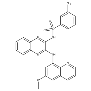 3-Amino-n-(3-(6-methoxyquinolin-8-ylamino)quinoxalin-2-yl)benzenesulfonamide Structure