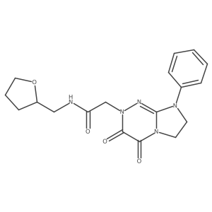 2-(3,4-dioxo-8-phenyl-3,4,7,8-tetrahydroimidazo[2,1-c][1,2,4]triazin-2(6H)-yl)-N-((tetrahydrofuran-2-yl)methyl)acetamide结构式