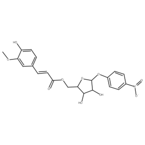 p-Nitrophenyl-5-O-trans-feruloyl-alpha-L-arabinofuranoside Structure