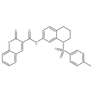 N-[1-(4-fluorobenzenesulfonyl)-1,2,3,4-tetrahydroquinolin-7-yl]-2-oxo-2H-chromene-3-carboxamide Structure