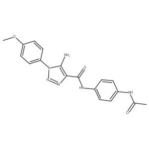 N-[4-(acetylamino)phenyl]-5-amino-1-(4-methoxyphenyl)-1H-1,2,3-triazole-4-carboxamide Structure