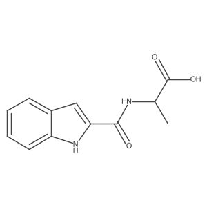 2-(1H-indol-2-ylformamido)propanoic acid结构式