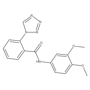 N-(3,4-dimethoxyphenyl)-2-(1H-tetrazol-1-yl)benzamide结构式