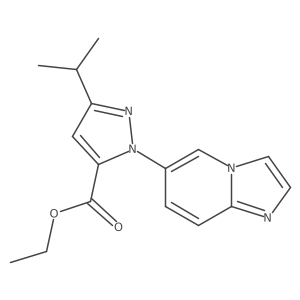 ethyl 3-isopropyl-1-(imidazo[1,2-a]pyridin-6-yl)-1H-pyrazole-5-carboxylate Structure