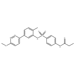 N-(4-(N-(5-(6-methoxypyridazin-3-yl)-2-methylphenyl)sulfamoyl)phenyl)propionamide结构式