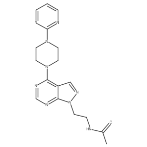 N-(2-{4-[4-(pyrimidin-2-yl)piperazin-1-yl]-1H-pyrazolo[3,4-d]pyrimidin-1-yl}ethyl)acetamide Structure