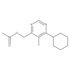 4-Pyrimidinemethanol,5-methyl-6-(1-piperidinyl)-,acetate(ester)结构式