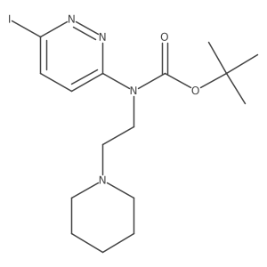 tert-butyl N-(6-iodopyridazin-3-yl)-N-[2-(1-piperidyl)ethyl]carbamate Structure
